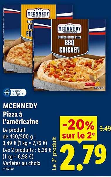 MCENNEDY Pizza à l’américaine