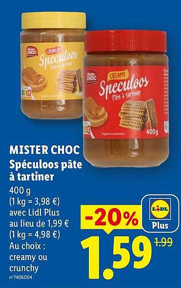 MISTER CHOC Spéculoos pâte à tartiner 400 g