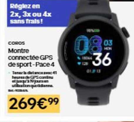 Montre connectée GPS de sport - Pace4