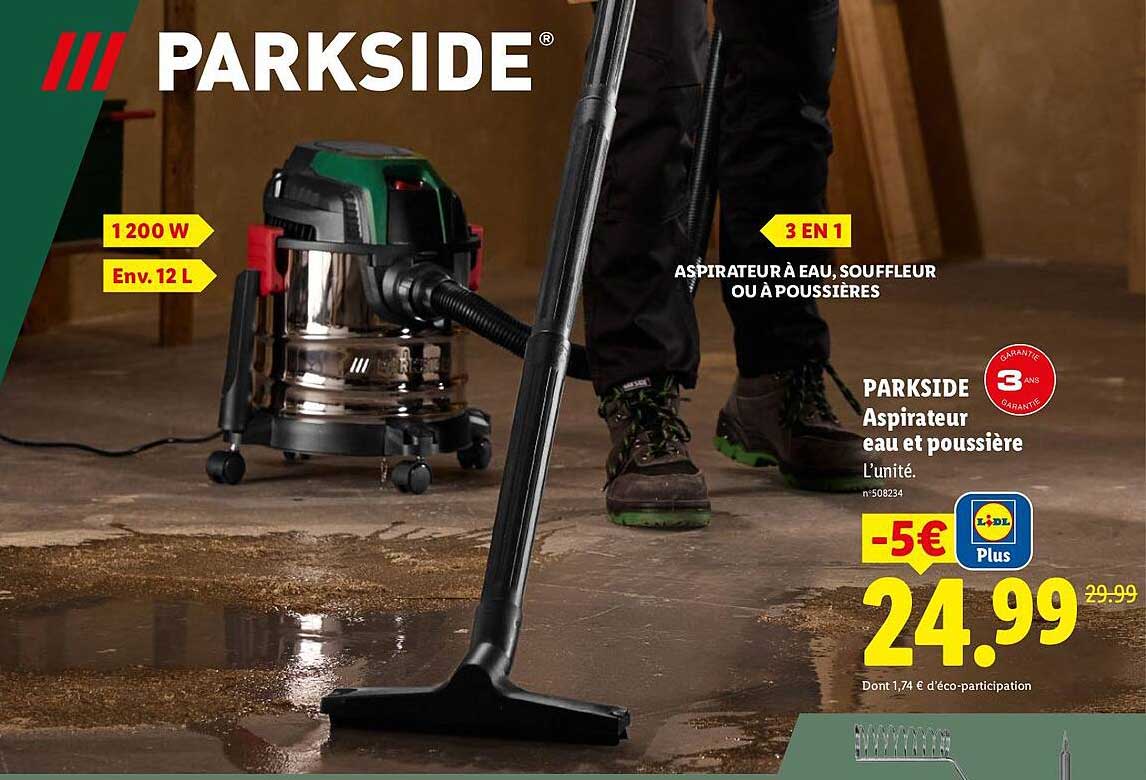 PARKSIDE Aspirateur eau et poussière