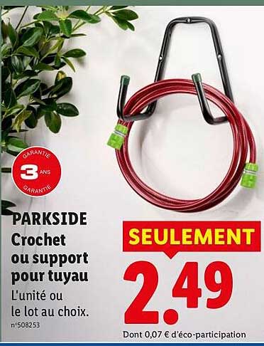 PARKSIDE Crochet ou support pour tuyau