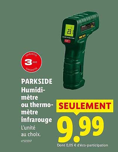 PARKSIDE Humidimètre ou thermomètre infrarouge