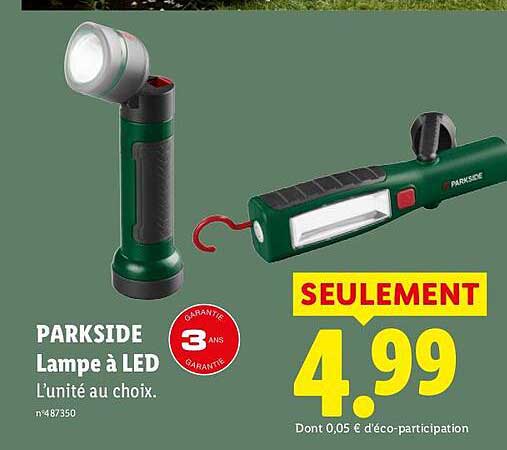 PARKSIDE Lampe à LED L'unité au choix.