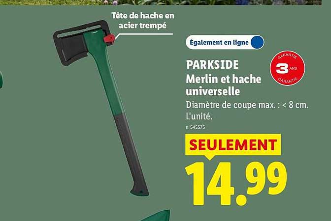 PARKSIDE Merlin et hache universelle