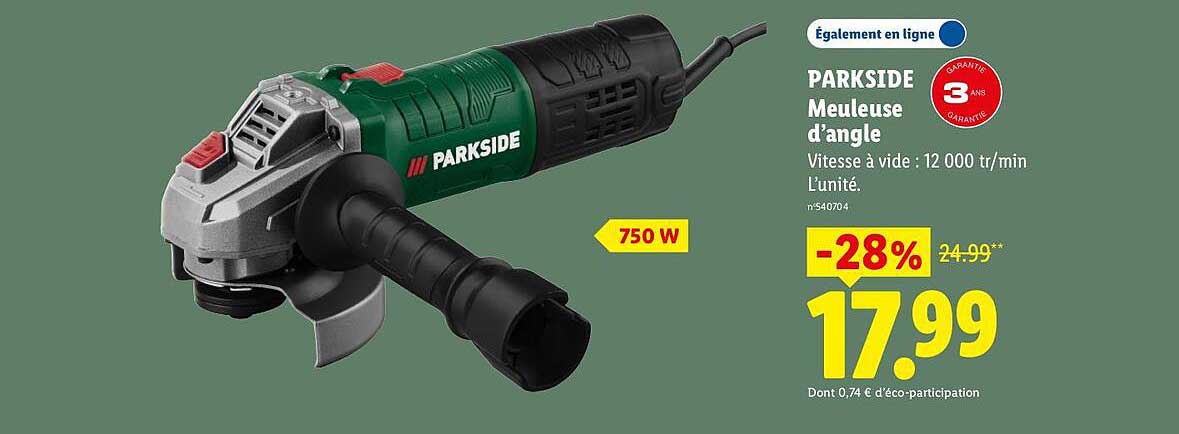 PARKSIDE Meuleuse d’angle