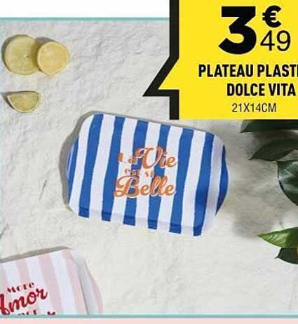 PLATEAU PLASTI DOLCE VITA 21X14CM