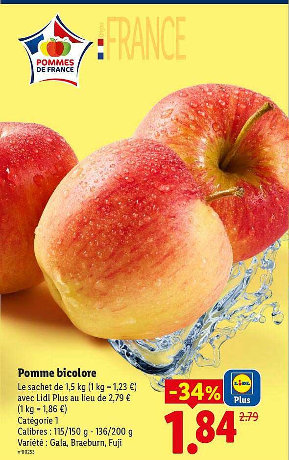 Pomme bicolore