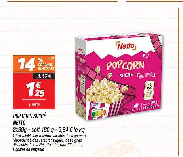 POP CORN SUCRÉ NETTO