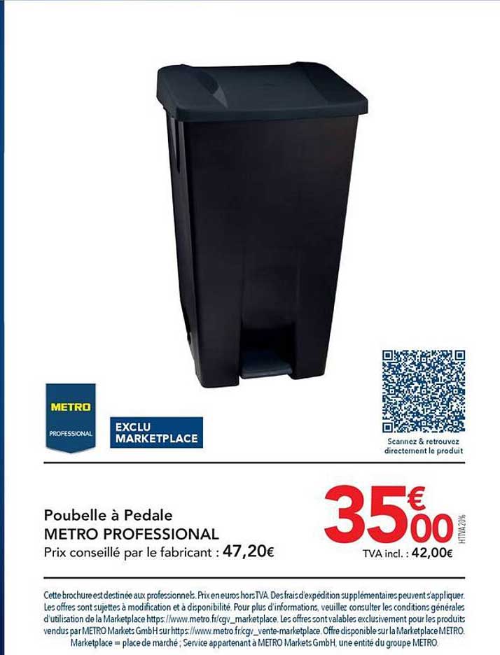 Poubelle à Pedale METRO PROFESSIONAL