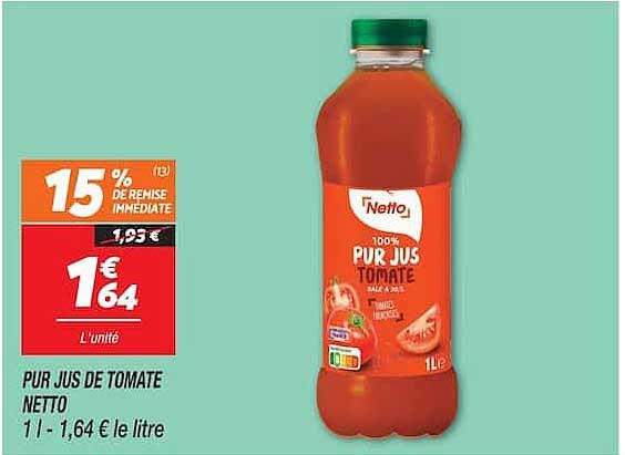 PUR JUS DE TOMATE NETTO