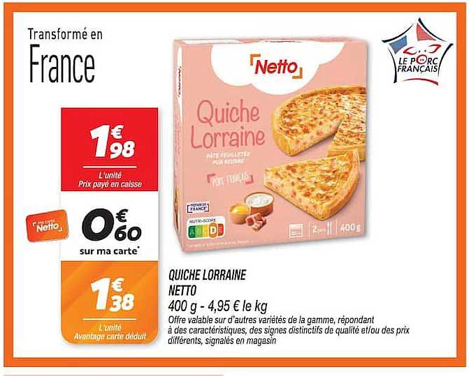 QUICHE LORRAINE NETTO
