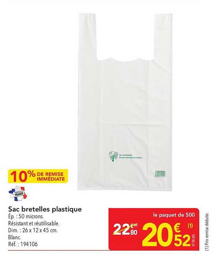 Sac bretelles plastique