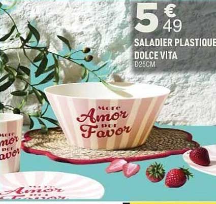 SALADIER PLASTIQUE DOLCE VITA D25CM