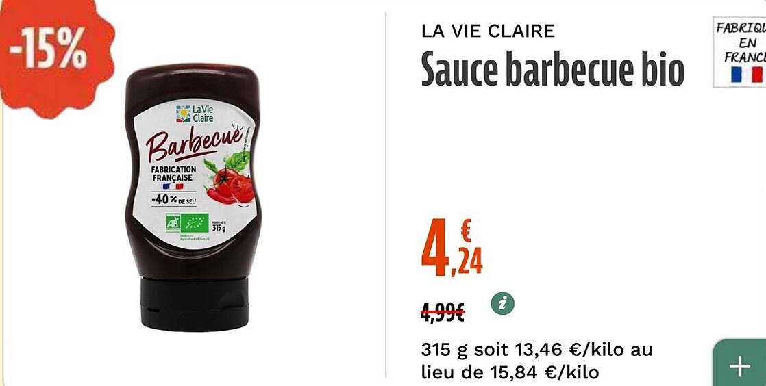 Sauce barbecue bio