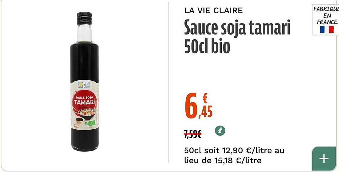 Sauce soja tamari 50cl bio