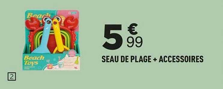 SEAU DE PLAGE + ACCESSOIRES