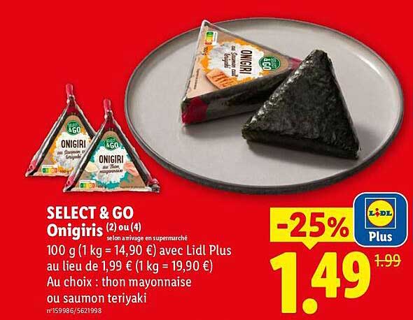 SELECT & GO Onigiris (2) ou (4)