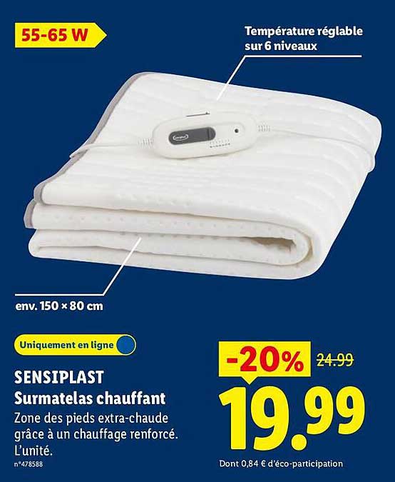 SENSIPLAST Surmatelas chauffant