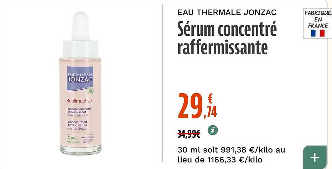 Sérum concentré raffermissante