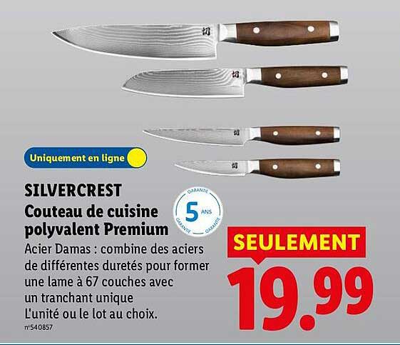 SILVERCREST Couteau de cuisine polyvalent Premium