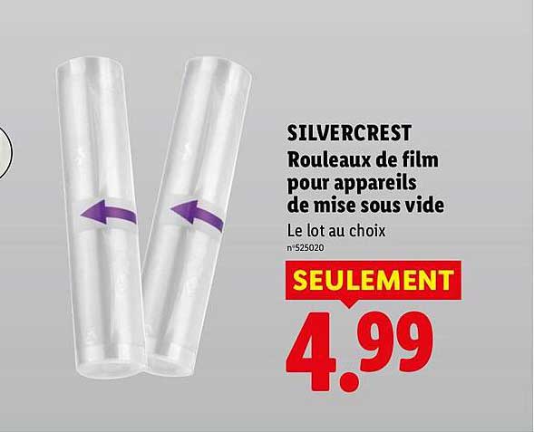 SILVERCREST Rouleaux de film pour appareils de mise sous vide