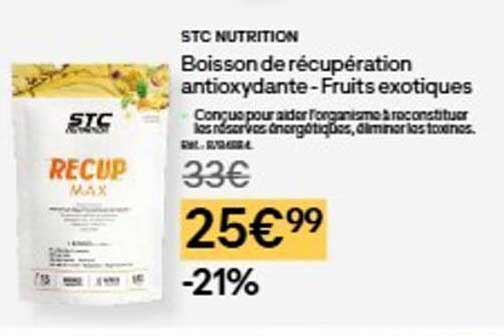 STC NUTRITION Boisson de récupération antioxydante - Fruits exotiques