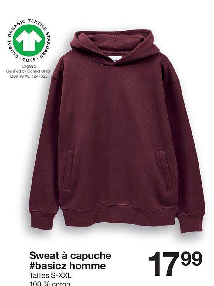 Sweat à capuche #basicz homme