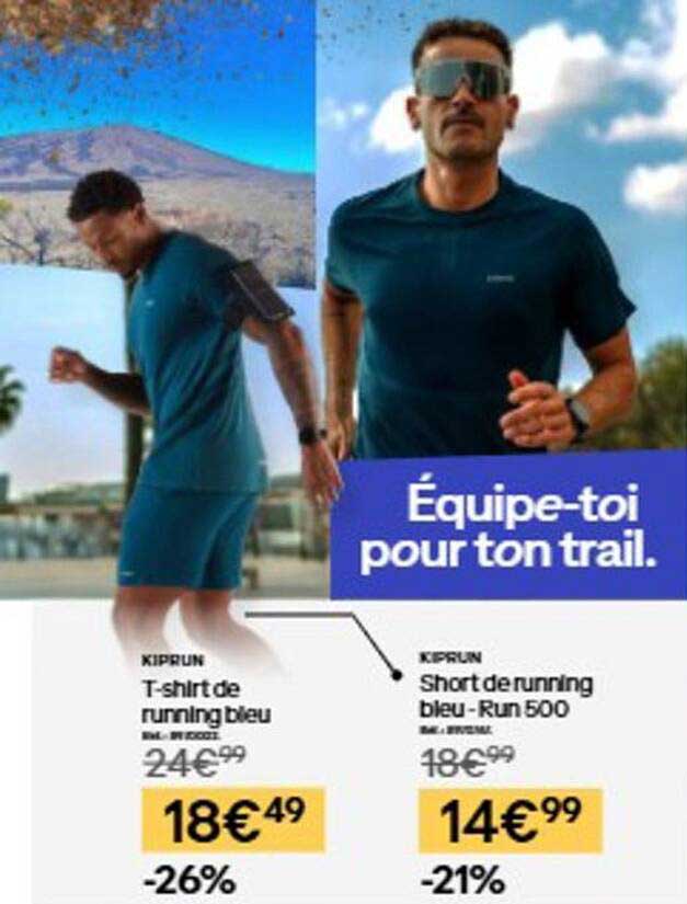 T-shirt de running bleu