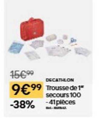 Trousse de 1ère secours 100 - 41 pièces