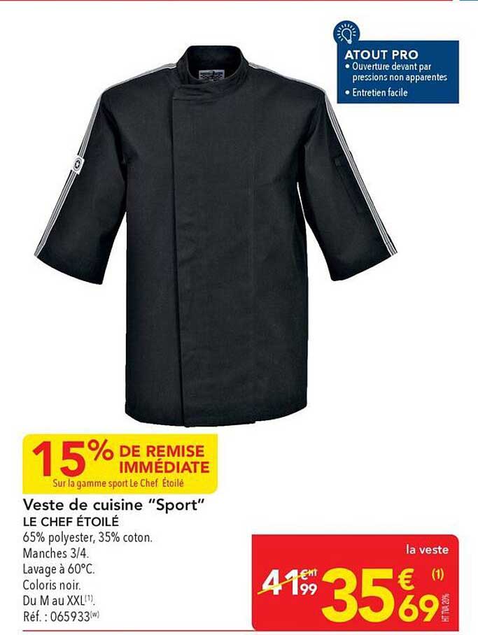 Veste de cuisine “Sport”