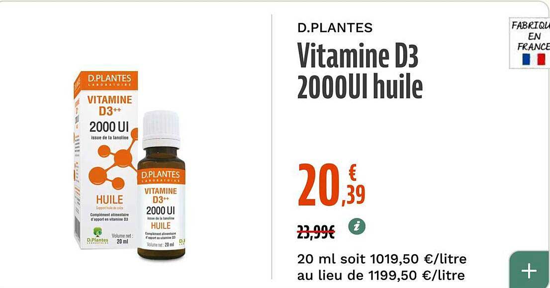 Vitamine D3 2000UI huile