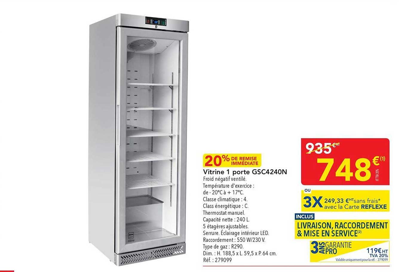 Vitrine 1 porte GSC4240N
