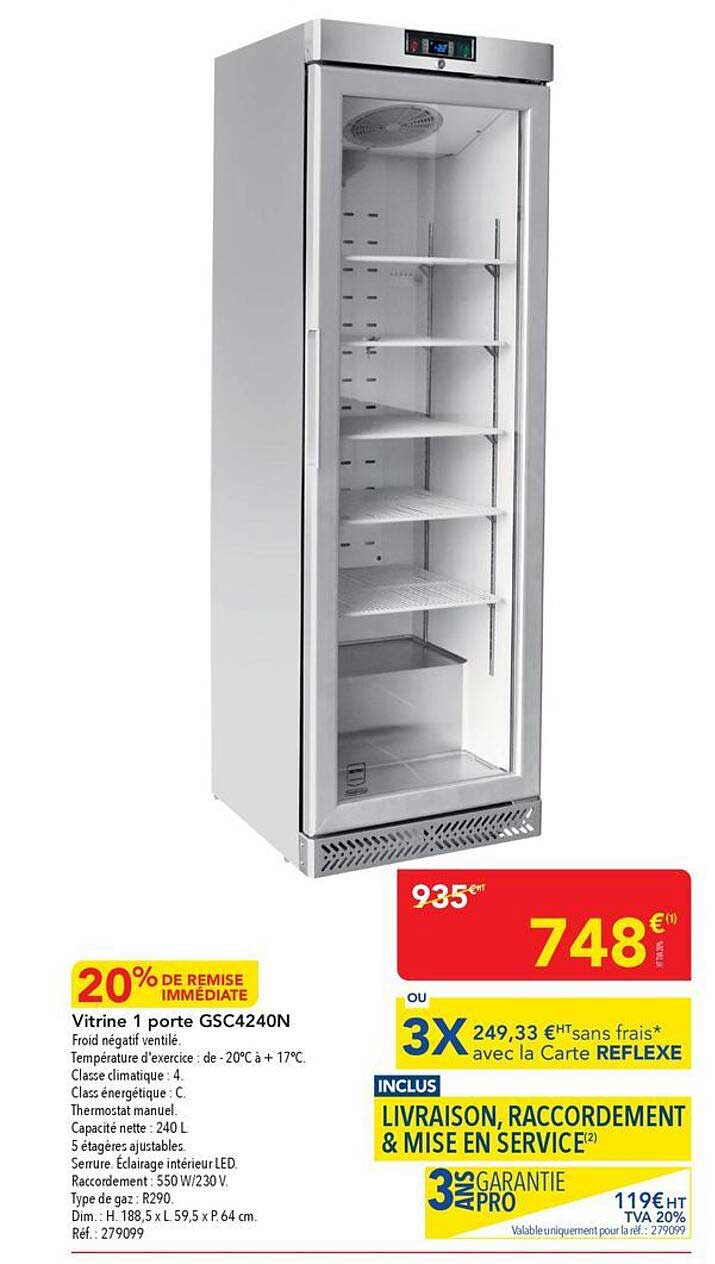 Vitrine 1 porte GSC4240N