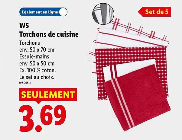W5 Torchons de cuisine
