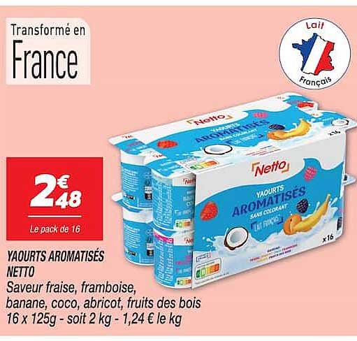 YAOURTS AROMATISÉS NETTO
