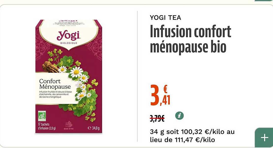 YOGI TEA Infusion confort ménopause bio