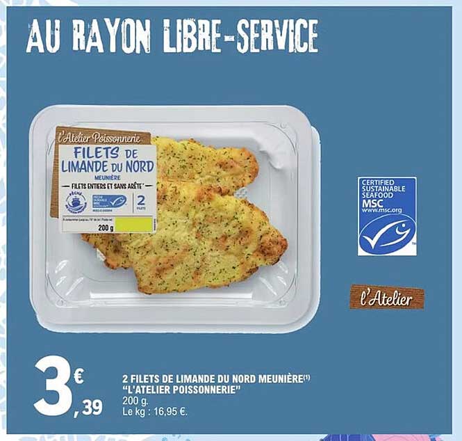 2 FILETS DE LIMANDE DU NORD MEUNIÈRE