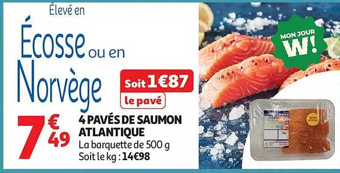 4 PAVÉS DE SAUMON ATLANTIQUE
