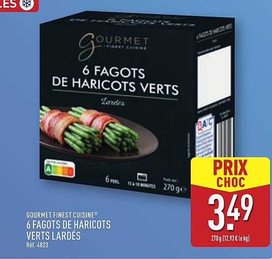6 FAGOTS DE HARICOTS VERTS LARDÉS