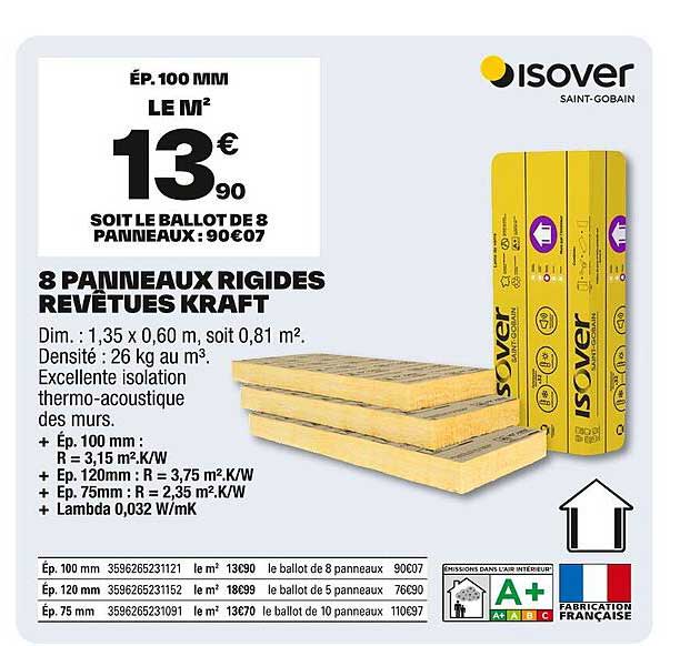 8 Panneaux Rigides Revêtus Kraft