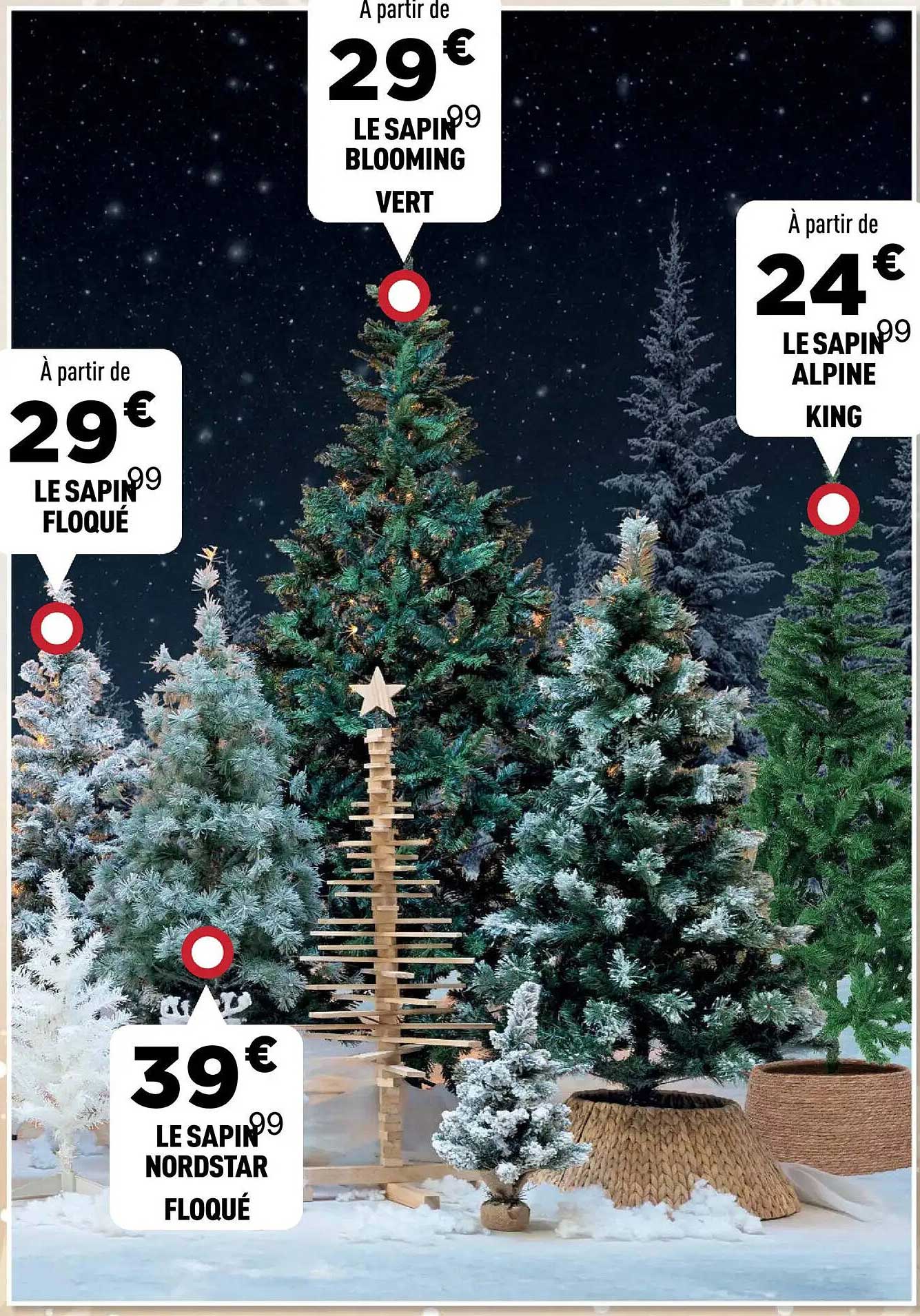 À partir de 29€ LE SAPIN FLOQUÉ