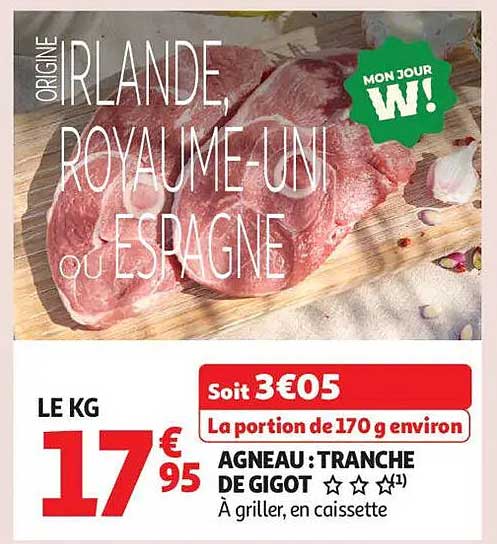 AGNEAU : TRANSCHE DE GIGOT