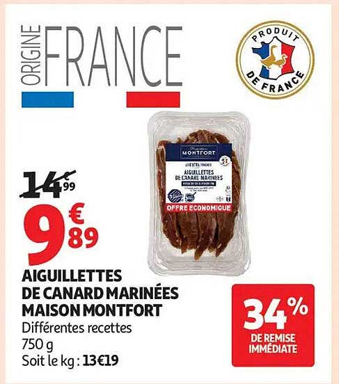 AIGUILLETTES DE CANARD MARINÉES MAISON MONTFORT