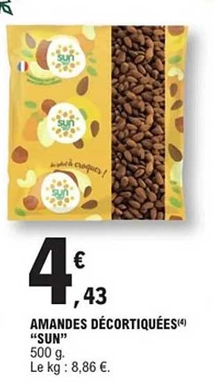 AMANDES DÉCORTIQUÉES "SUN"