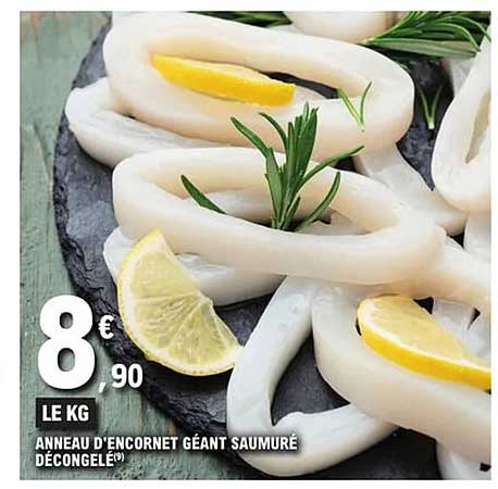 ANNEAU D'ENCORNET GÉANT SAUMURÉ DÉCONGELÉ