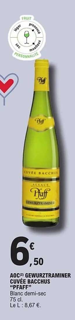 AOC Gewurztraminer Cuvée Bacchus "Pfaff"