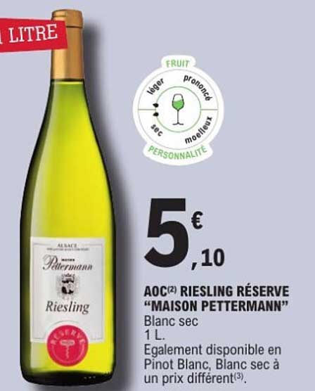 AOC Riesling Réserve "Maison Petermann"