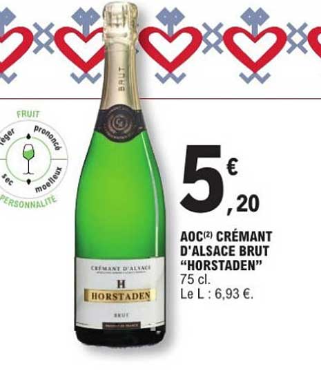 AOC(2) CRÉMANT D'ALSACE BRUT "HORSTADEN"