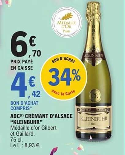 AOC(2) Crémant d'Alsace "KLEINBUHR"