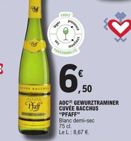 AOC(2) GEWURZTRAMINER CUVÉE BACCHUS "PFAFF"